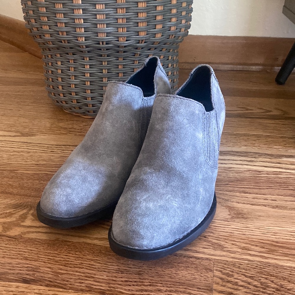 Gray Suede Børn Booties Sz 7.5